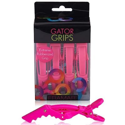 Framar Rubberized Gator Grips - Pink 4pk available in Trinidad and Tobago.