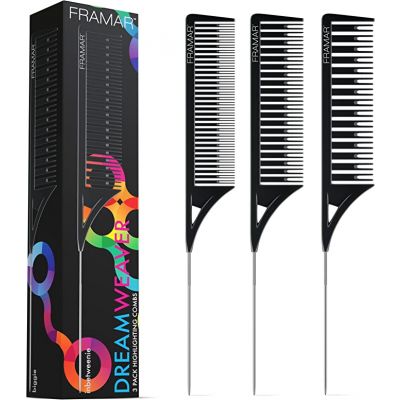 Framar Dreamweaver Highlighting Combs - Black 3pk available in Trinidad and Tobago.