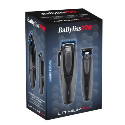 BaBylissPRO LithiumFX Clipper & Trimmer Duo BLACK available in Trinidad and Tobago.