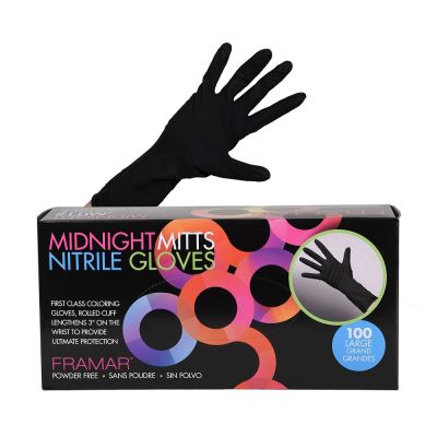 Framar Midnight Nitrile Gloves Large 100pcs available in Trinidad and Tobago.