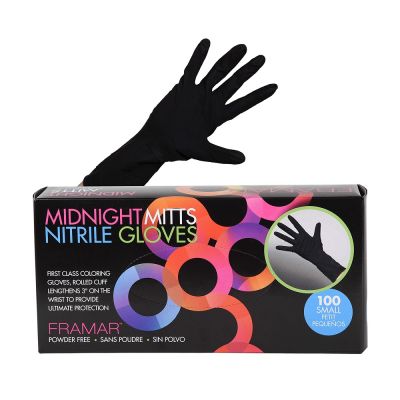 Framar Midnight Nitrile Gloves Small 100pcs available in Trinidad and Tobago.