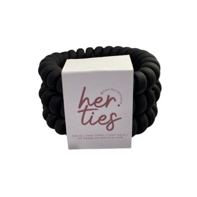 Hair Ties - Matte All Black available in Trinidad and Tobago.