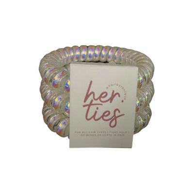 Hair Ties - Holographic All White available in Trinidad and Tobago.