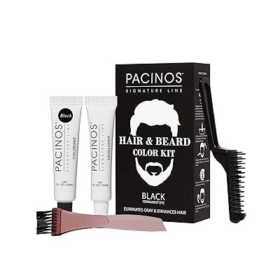Pacinos Hair & Beard Color Kit - Black available in Trinidad and Tobago.