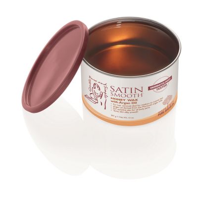 Satin Smooth Honey Wax with Argan Oil 14oz available in Trinidad and Tobago.