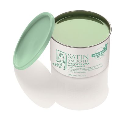 Satin Smooth Aloe Vera Wax 14oz available in Trinidad and Tobago.