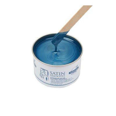Satin Smooth Titanium Blue Thin Film Hard Wax 14oz available in Trinidad and Tobago.