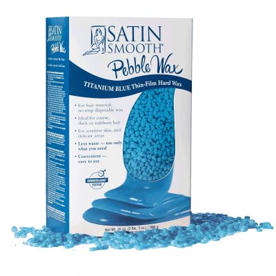 Satin Smooth BEAD (pebble) Wax Blue Titanium 35oz available in Trinidad and Tobago.