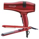 BaBylissPRO Ceramix Xtreme Red Duo: 1in Flat/Dryer