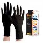 P-Club 90CT Jetblack Vinyl Gloves Large