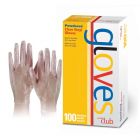 100CT Powdered Clear Vinyl Gloves Medium