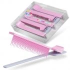 Color Bow Clip Comb - Pink/Gray - 5pk